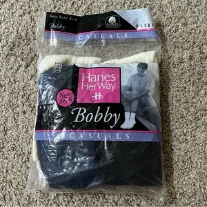 Vintage Hanes Her Way Bobby Casuals Socks NEW in package Size 5-9 Women's Cotton
